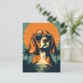 サングラスを持ったビーチ ポストカード (スタンド正面)