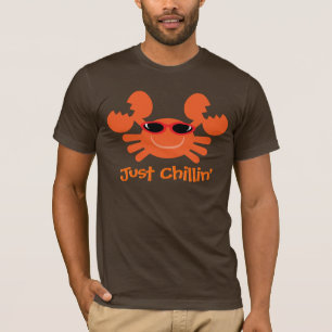 サングラスを持つちょうどChillinのカニ Tシャツ