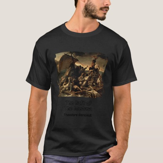 サングラスを持つメドゥーサのいかだ Tシャツ (正面)