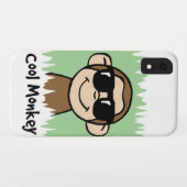 サングラスを持つ漫画の切り貼り芸術のカッコいい猿 Case-Mate iPhoneケース (裏面(横))