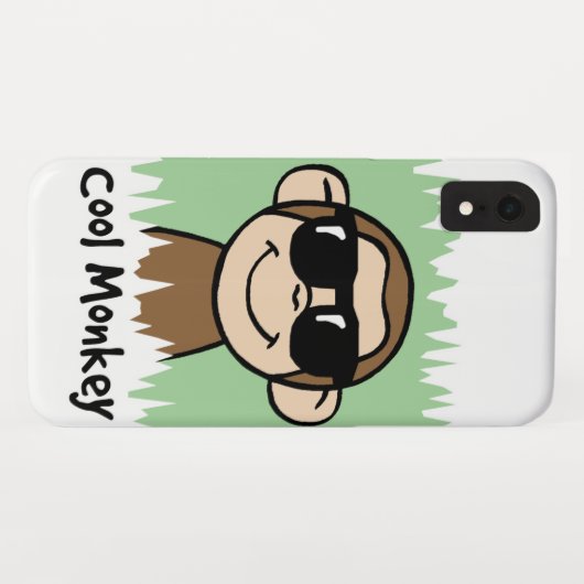 サングラスを持つ漫画の切り貼り芸術のカッコいい猿 Case-Mate iPhoneケース (裏面(横))