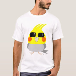 サングラスを持つBelleBelleのキャラクターのcockatielか鳥 Tシャツ