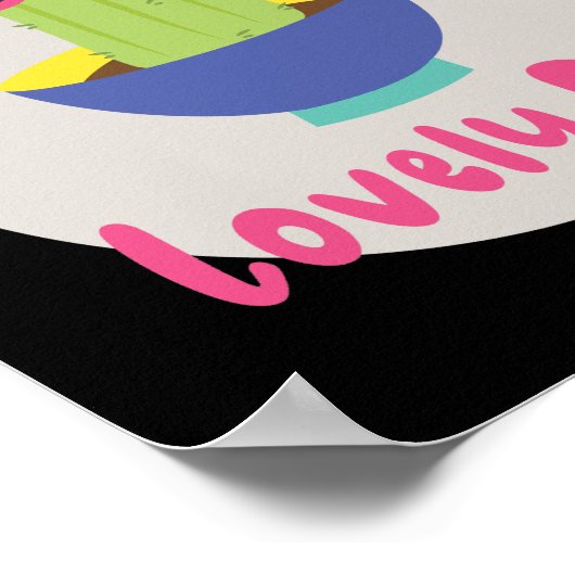 サングラスを着おもしろいた素敵な日のかわいい ポスター (角)