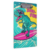 サングラスを着用し、ネオンピンクに乗るTレックス クリップボード (右)