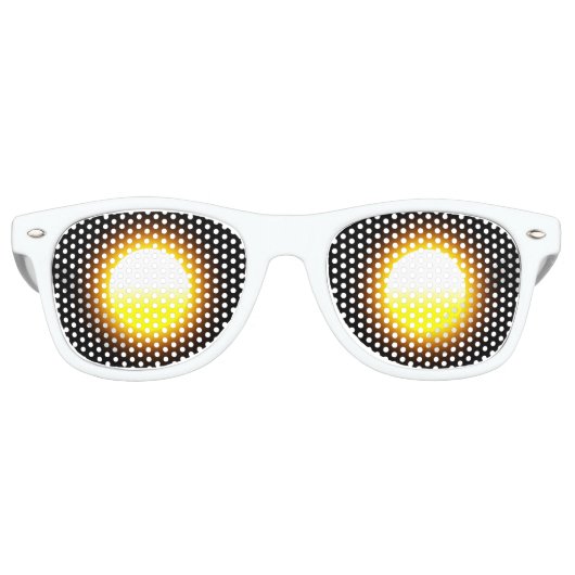 サングラスアダルトパーティーシェード、ホワイト レトロサングラス (正面)