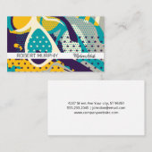 サングラスアンドスターズポップ・アートのアート 名刺 (正面/裏面)