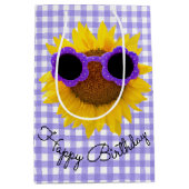 サングラスオンサンフラワーミディアム抱き枕 ミディアムペーパーバッグ (正面)