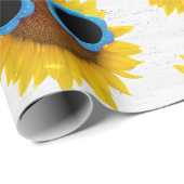 サングラスオンサンフラワーラッピング紙 ラッピングペーパー (ロールコーナー)