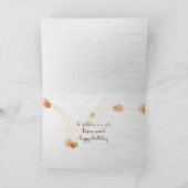 サングラスオンサンフラワー誕生日カード カード (内部)