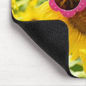 サングラスオンサンフラワー マウスパッド (コーナー)