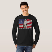 サングラスオーストラリア羊飼いパパ国旗アメリカU Tシャツ (正面フル)