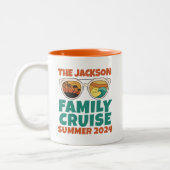 サングラスカッコいいファミリークルーズバケーションホリデートリップ ツートーンマグカップ (左)