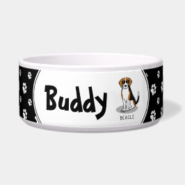 サングラスカッコいい付きビーグル(トライカラー3おもしろい) ボウル