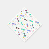 サングラスカラフルの夏 スタンダードカクテルナプキン (角)