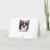 サングラスカラフルシティ・リフレクションのアートウーマン カード (裏面)