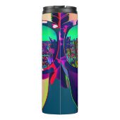 サングラスカラフルシティ・リフレクションのアートウーマン タンブラー (裏面)