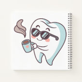 サングラスクールとコーヒーノート付き歯マンガ ノートブック (裏面)