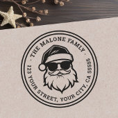 サングラスクールにサンタを入れるクリスマス差出人住所 ラバースタンプ