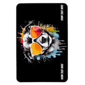 サングラスクールをかけている可愛い犬 マグネット (縦)