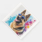 サングラスクールスプラッシュアートを着たドイツの羊飼い (コーナー)