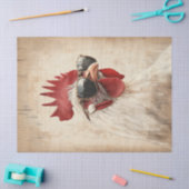 サングラスクールデコページの鶏 薄葉紙 (クラフト)