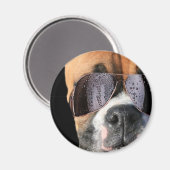 サングラスクールマグネットのボクサー マグネット (正面/裏面)