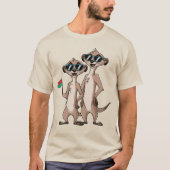 サングラスクール付きメルカート – おもしろいサファリ動物 Tシャツ (正面)