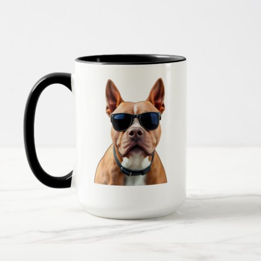 サングラスコンボマグカップで犬, 15オンス マグカップ (左)