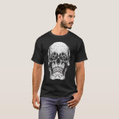 サングラスゴス+パンク+グランジ+ホラー骸骨 Tシャツ (正面フル)
