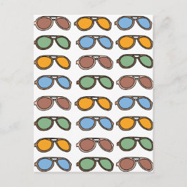 サングラスサマーカラフルサングラス ポストカード
