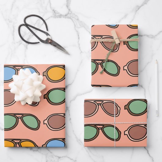 サングラスサマーカラフルサングラス ラッピングペーパーシート (正面)