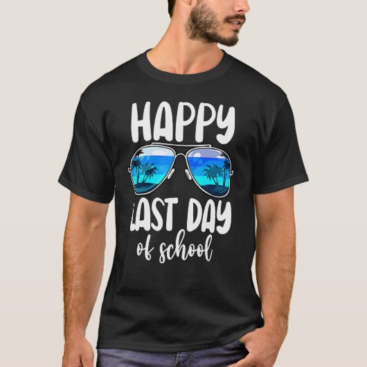サングラスサマーハッピーデイオブスクール先生 Tシャツ (正面)