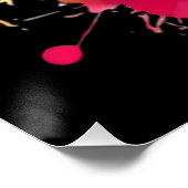 サングラススプラッシュ付き可愛いカラフルジラファ ポスター (コーナー)