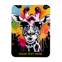 サングラススプラッシュ付き可愛いカラフルジラファ
