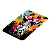 サングラススプラッシュ付き可愛いカラフルジラファ マグネット (左側)