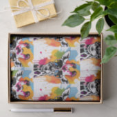 サングラススプラッシュ付き可愛いカラフルジラファ 薄葉紙 (ギフト)