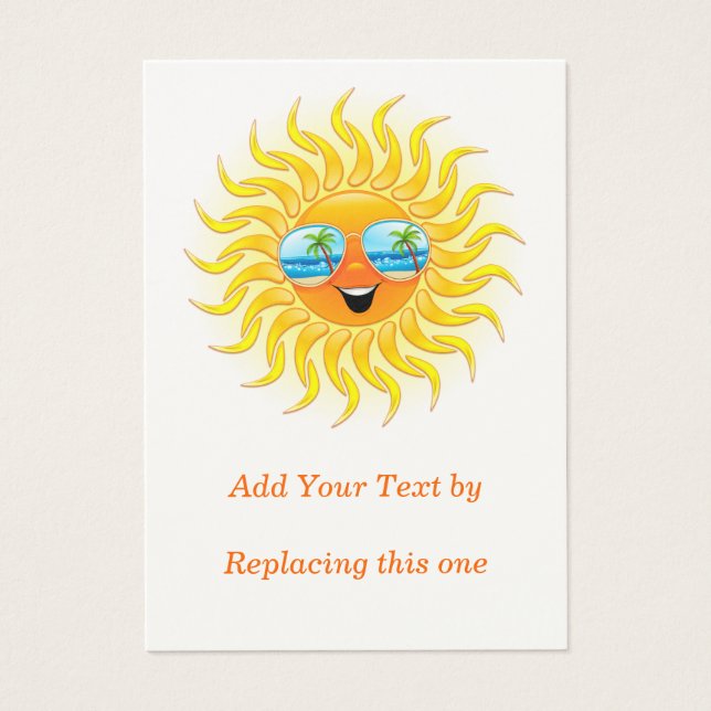 サングラスチャートンチュビー100パック付き夏の太陽の漫画 (正面)