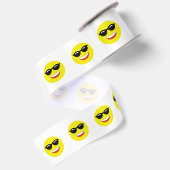 サングラスチルクール絵文字 サテンリボン (裏面)