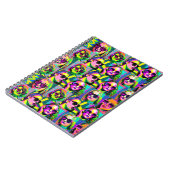 サングラスデジタカラフルルアートの女性 ノートブック (左側)