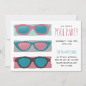 サングラストリオピンク招待状 招待状 (正面)