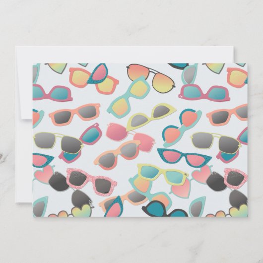 サングラストリオピンク招待状 招待状 (裏面)