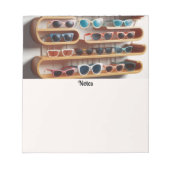 サングラストレンディーカラフルファッションスタイル ノートパッド (正面)