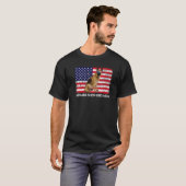 サングラスドイツ羊飼いママ国旗アメリカD Tシャツ (正面フル)