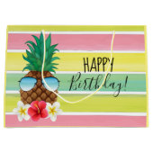 サングラスハッピーバースデー ラージペーパーバッグ (正面)