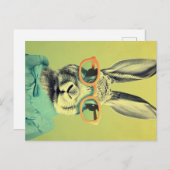 サングラスバニー:あなたの家のためのレトロアイコン ポストカード (正面/裏面)