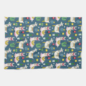 サングラスパターンのラマ キッチンタオル (横)