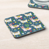 サングラスパターンのラマ コースター (左側)