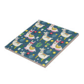 サングラスパターンのラマ タイル (側面)