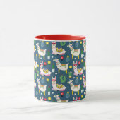 サングラスパターンのラマ マグカップ (中央)