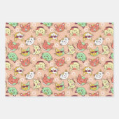 サングラスパターンの猫 ラッピングペーパーシート (正面)